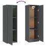 Wall cabinets 2 pcs solid gray pine wood 30x30x100 cm by vidaXL, Shelves and shelves - Ref: Foro24-813510, Price: 102,12 €, D...
