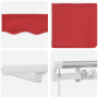 Toldo Retráctil Manual con LED Rojo 600x350 cm de , Toldos - Ref: Foro24-3331790, Precio: 706,30 €, Descuento: %