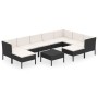Garden furniture set 10 pieces black synthetic rattan cushions by vidaXL, Garden sets - Ref: Foro24-3094436, Price: 876,46 €,...
