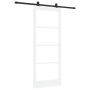 Puerta Deslizante con Kit de Herrajes 'ORKDAL'Madera Sólida Blanca y Vidrio de , Puertas para el hogar - Ref: Foro24-3332006,...