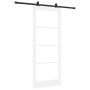 Puerta Deslizante con Kit de Herrajes 'ORKDAL'Madera Sólida Blanca y Vidrio de , Puertas para el hogar - Ref: Foro24-3332006,...
