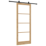 Puerta Deslizante con Juego de Hardware 'ORKDAL'Madera Maciza & Vidrio de , Puertas para el hogar - Ref: Foro24-3332011, Prec...