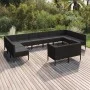 Gartenmöbel Set 12 Stück und Kissen Kunststoff Rattan schwarz von vidaXL, Gartensets - Ref: Foro24-3094625, Preis: 987,74 €, ...
