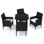 5-piece garden dining set with black synthetic rattan cushions by vidaXL, Garden sets - Ref: Foro24-3094974, Price: 344,77 €,...
