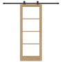 Puerta deslizante con herrajes 'ORKDAL'de madera sólida y vidrio de , Puertas para el hogar - Ref: Foro24-3332019, Precio: 20...