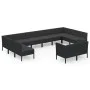 Gartenmöbel Set 12 Stück und Kissen Kunststoff Rattan schwarz von vidaXL, Gartensets - Ref: Foro24-3094625, Preis: 987,74 €, ...