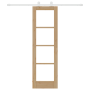 Puerta Deslizante con Juego de Accesorios 'ORKDAL'Madera Sólida y Vidrio de , Puertas para el hogar - Ref: Foro24-3332041, Pr...