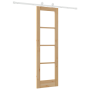 Puerta Deslizante con Juego de Accesorios 'ORKDAL'Madera Sólida y Vidrio de , Puertas para el hogar - Ref: Foro24-3332041, Pr...