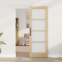 Puerta deslizante con juego de hardware 'ORKDAL'madera sólida y cristal de , Puertas para el hogar - Ref: Foro24-3332043, Pre...