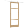 Puerta Corrediza con Juego de Hardware 'ORKDAL'Madera Sólida y Vidrio de , Puertas para el hogar - Ref: Foro24-3332061, Preci...