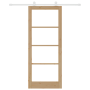 Puerta Corrediza con Juego de Hardware 'ORKDAL'Madera Sólida y Vidrio de , Puertas para el hogar - Ref: Foro24-3332061, Preci...