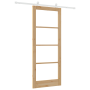 Puerta Corrediza con Juego de Hardware 'ORKDAL'Madera Sólida y Vidrio de , Puertas para el hogar - Ref: Foro24-3332061, Preci...