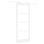 Puerta Deslizante con Juego de Hardware 'ORKDAL'Blanca de Madera Sólida y Vidrio de , Puertas para el hogar - Ref: Foro24-333...