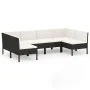 6-piece garden furniture set and black synthetic rattan cushions by vidaXL, Garden sets - Ref: Foro24-3094588, Price: 468,69 ...