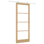 Puerta Deslizante con Juego de Hardware 'ORKDAL'Madera Sólida y Vidrio de , Puertas para el hogar - Ref: Foro24-3332067, Prec...