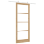 Puerta Deslizante con Juego de Hardware 'ORKDAL'Madera Sólida y Vidrio de , Puertas para el hogar - Ref: Foro24-3332067, Prec...