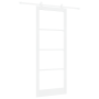 Puerta deslizante con conjunto de accesorios 'ORKDAL'Blanca Madera Maciza y Vidrio de , Puertas para el hogar - Ref: Foro24-3...