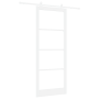Puerta deslizante con conjunto de accesorios 'ORKDAL'Blanca Madera Maciza y Vidrio de , Puertas para el hogar - Ref: Foro24-3...