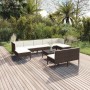 Garden furniture set 10 pieces and brown synthetic rattan cushions by vidaXL, Garden sets - Ref: Foro24-3094551, Price: 866,2...