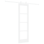 Puerta Deslizante con Juego de Hardware 'ORKDAL'Madera Sólida Blanca y Vidrio de , Puertas para el hogar - Ref: Foro24-333207...