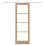 Puerta deslizante con juego de herrajes 'ORKDAL'de madera sólida y vidrio de , Puertas para el hogar - Ref: Foro24-3332073, P...