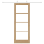 Puerta Deslizante con Juego de Hardware 'ORKDAL'de Madera Sólida y Vidrio de , Puertas para el hogar - Ref: Foro24-3332075, P...