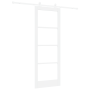 Puerta Deslizante con Juego de Herrajes 'ORKDAL'Blanca de Madera Maciza y Vidrio de , Puertas para el hogar - Ref: Foro24-333...