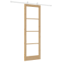 Puerta Deslizante con Conjunto de Herrajes 'ORKDAL'Madera Sólida y Vidrio de , Puertas para el hogar - Ref: Foro24-3332079, P...