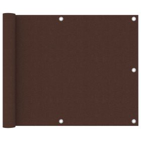 Toldo para balcón de tela oxford marrón 75x400 cm