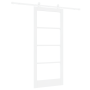 Puerta Deslizante con Juego de Herrajes 'ORKDAL'Blanca de Madera Maciza y Vidrio de , Puertas para el hogar - Ref: Foro24-333...