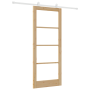 Puerta Deslizante con Juego de Hardware 'ORKDAL'Madera Sólida y Vidrio de , Puertas para el hogar - Ref: Foro24-3332089, Prec...