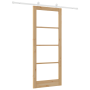 Puerta Deslizante con Juego de Hardware 'ORKDAL'Madera Sólida y Vidrio de , Puertas para el hogar - Ref: Foro24-3332089, Prec...