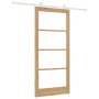 Puerta Deslizante con Kit 'ORKDAL'Madera Maciza y Vidrio de , Puertas para el hogar - Ref: Foro24-3332091, Precio: 222,04 €, ...