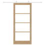 Puerta Deslizante con Kit de Herrajes 'ORKDAL'Madera Maciza y Vidrio de , Puertas para el hogar - Ref: Foro24-3332093, Precio...