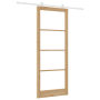 Puerta Deslizante con Juego de Hardware 'ORKDAL'Madera Sólida y Cristal de , Puertas para el hogar - Ref: Foro24-3332095, Pre...
