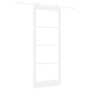 Puerta Deslizante con Set de Hardware 'ORKDAL'Blanca de Madera Maciza y Vidrio de , Puertas para el hogar - Ref: Foro24-33320...