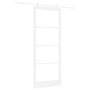 Puerta Deslizante con Set de Hardware 'ORKDAL'Blanca de Madera Maciza y Vidrio de , Puertas para el hogar - Ref: Foro24-33320...