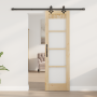 Puerta Corredera con Juego de Hardware 'ORKDAL'Madera Maciza y Vidrio de , Puertas para el hogar - Ref: Foro24-3332153, Preci...