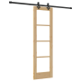Puerta deslizante con juego de hardware 'ORKDAL'de madera