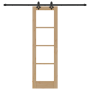 Puerta deslizante con juego de hardware 'ORKDAL'de madera