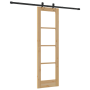 Puerta deslizante con juego de hardware 'ORKDAL'de madera