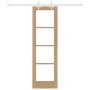 Juego de Puerta Deslizante con Hardware 61x198.5 cm Madera Sólida de Pino de , Puertas para el hogar - Ref: Foro24-3332209, P...