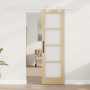 Juego de Puerta Corrediza con Juego de Hardware 61x198.5 cm de Madera Sólida de Pino de , Puertas para el hogar - Ref: Foro24...