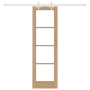 Juego de Puerta Corrediza con Juego de Hardware 61x198.5 cm de Madera Sólida de Pino de , Puertas para el hogar - Ref: Foro24...