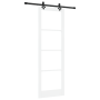 Puerta Corredera con Juego de Herrajes Blanca 78x232 cm Madera Maciza de Pino de , Puertas para el hogar - Ref: Foro24-333227...