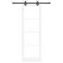 Puerta Corredera con Juego de Herrajes Blanca 78x232 cm Madera Maciza de Pino de , Puertas para el hogar - Ref: Foro24-333227...