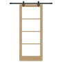 Puerta corrediza con herrajes 83x202 cm Madera maciza de pino de , Puertas para el hogar - Ref: Foro24-3332277, Precio: 210,7...