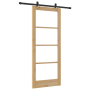 Puerta corrediza con herrajes 83x202 cm Madera maciza de pino de , Puertas para el hogar - Ref: Foro24-3332277, Precio: 210,7...
