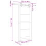 Puerta corrediza con herrajes 83x202 cm Madera maciza de pino de , Puertas para el hogar - Ref: Foro24-3332277, Precio: 210,7...
