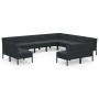 Gartenmöbel-Set 12 Stück synthetische Rattan-Kissen schwarz von vidaXL, Gartensets - Ref: Foro24-3094485, Preis: 985,33 €, Ra...